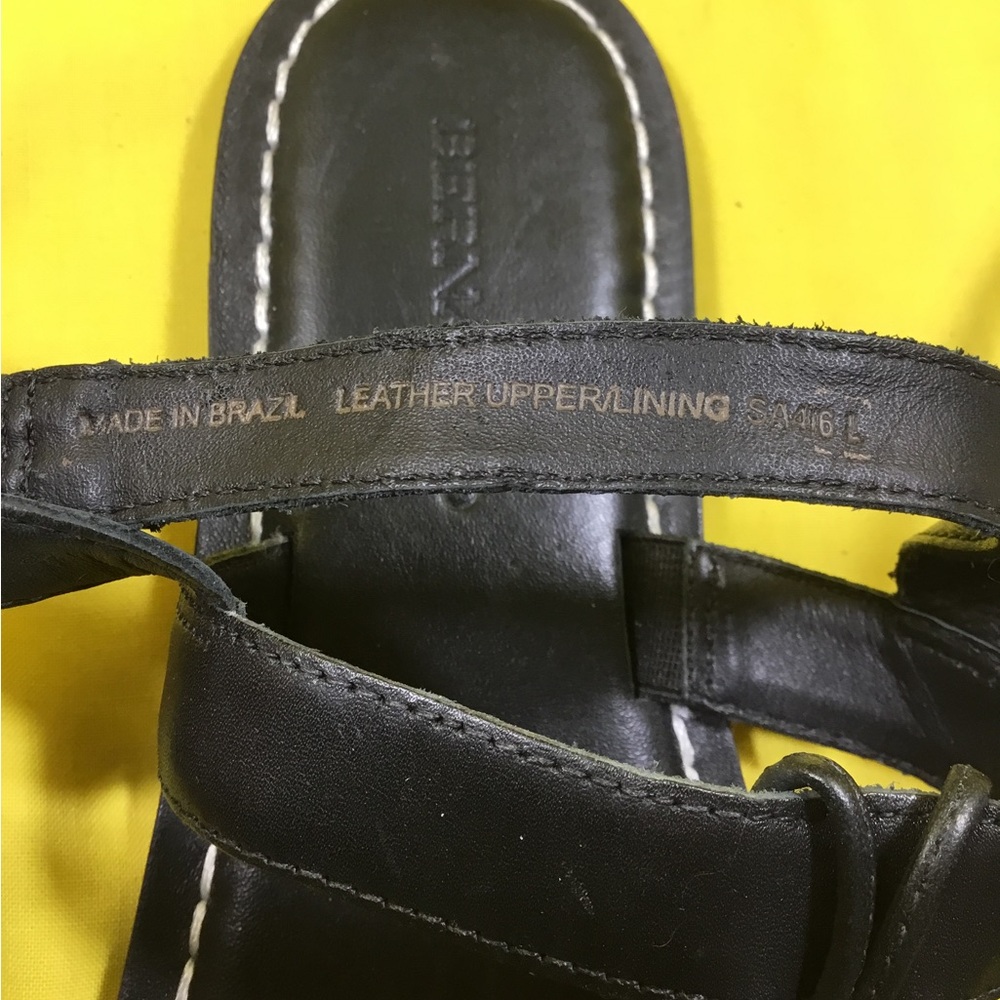 Bernardo Black Leather T-Style Ankle Strap Sandals SZ 8 NWT - Picture 4 of 10